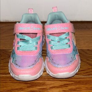 Skechers Unicorn Charmer Pink and Teal LightUp Sneakers